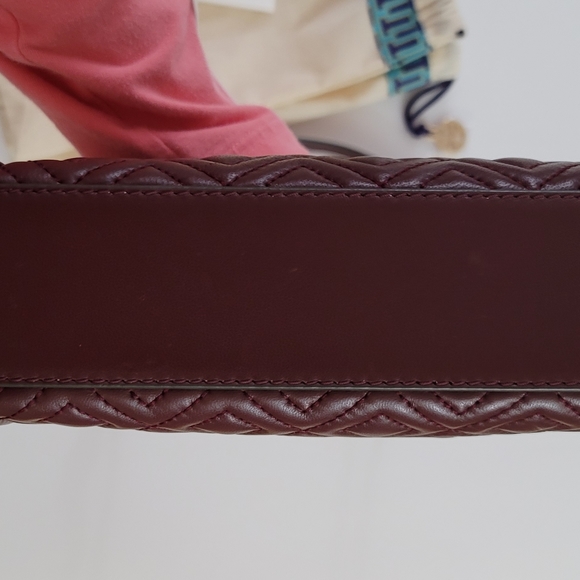 Tory Burch Fleming Small Convertible Shoulder Bag, Color Claret - Picture 6 of 8